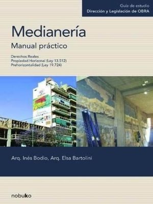 cover image of Medianeria. Manual práctico